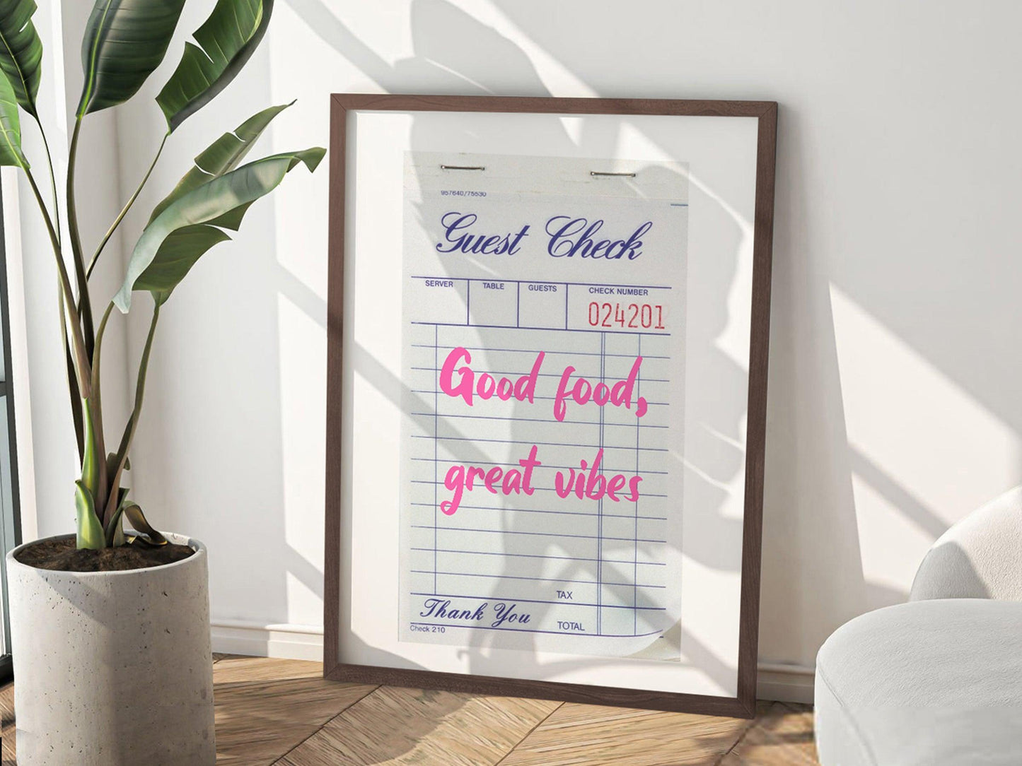 Custom Guest Check Framed Print